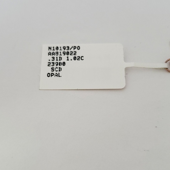 Meira T 14K Rose Gold Diamond 0.31 CTW Opal 1.02 CTW Pendant Necklace - Picture 7 of 8